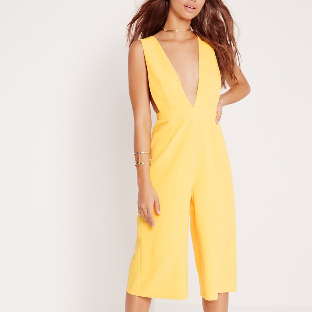 Missguided Yellow Jumpsuit